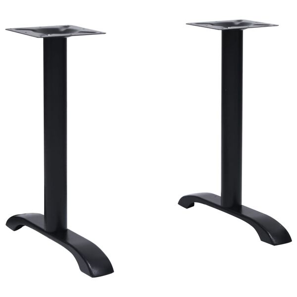 vidaXL Bistro Table Nohy 2 ks Čierna 61x8x72 cm Liatina