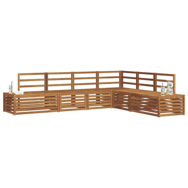 vidaXL Z&aacute;hradn&aacute; s&uacute;prava gaučov 6 Kus Pr&iacute;rodn&aacute; Pevn&eacute; ak&aacute;ciov&eacute; drevo