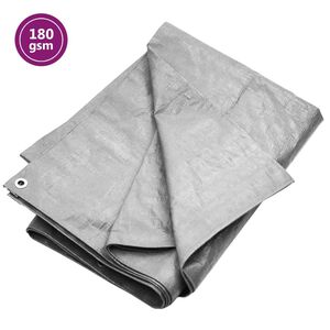 vidaXL Plachta 180 g/m&sup2; 2x3 m siv&aacute; HDPE