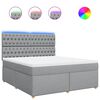 vidaXL Boxspring posteľ s matracom bledosiv&aacute; 180x200 cm l&aacute;tka