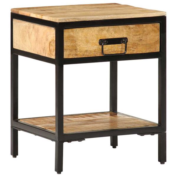 vidaXL Nočný stolík so zásuvkou Hnedá 40 x 35 x 50 cm Mangový masív