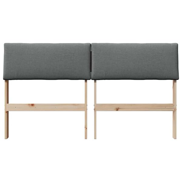 vidaXL Čal&uacute;nen&eacute; čelo postele Tmavo &scaron;ed&aacute; 160 cm