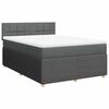 vidaXL Boxspring posteľ s matracom tmavosiv&aacute; 140x200 cm l&aacute;tka
