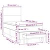 vidaXL Posteľn&yacute; r&aacute;m boxspring s matracom čierny 80x200 cm l&aacute;tka