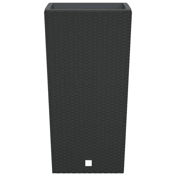vidaXL Kvetin&aacute;č s vyberateľnou vložkou antracitov&yacute; 21/49 l PP ratan