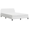 vidaXL Posteľ s matracom Dover biela 140x190 cm umel&aacute; koža