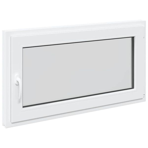vidaXL Okno do suterénu "RISOR" 110x70 cm otváravo-sklopné DIN pravé biele