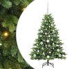 vidaXL Umel&yacute; vianočn&yacute; stromček s 150 LED-i Zelen&aacute; 120 cm PE a PVC