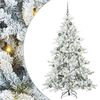 vidaXL Umel&yacute; Skl&aacute;pac&iacute; Vianočn&yacute; Stromček Biela 180 cm PVC a oceľ