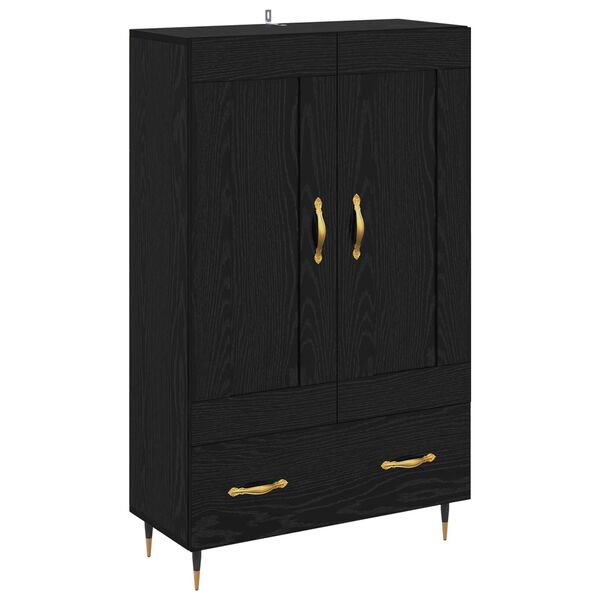 vidaXL Highboard Čierny dub 69,5 x 31 x 115 cm Kompozitn&eacute; drevo