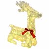 vidaXL 3D Vianočn&yacute; sob LOVIISA 140 LED Tepl&aacute; biela 55 x 22 x 63 cm