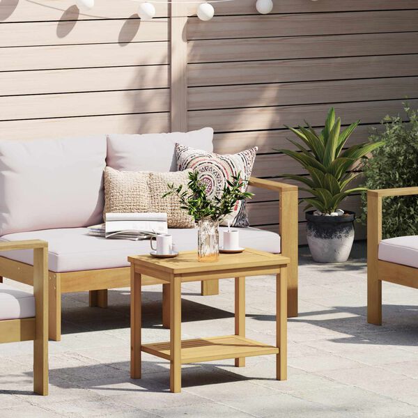 vidaXL Bočn&yacute; st&ocirc;l Pr&iacute;rodn&yacute; olej 50 x 35 x 45 cm Pevn&eacute; ak&aacute;ciov&eacute; drevo