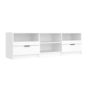 vidaXL TV stol&iacute;k biely 150x33,5x45 cm spracovan&eacute; drevo