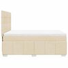 vidaXL Boxspring posteľ s matracom kr&eacute;mov&yacute; 140x190 cm l&aacute;tka