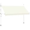 vidaXL Ručne zaťahovacia markíza 400 cm krémová