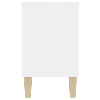 vidaXL TV stolík nohy z masívneho dreva biely 103,5x30x50 cm