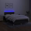 vidaXL Boxspring posteľ s matracom a LED, čierna 120x190 cm, l&aacute;tka