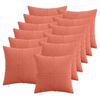 vidaXL Poťah na podložku 12 pcs ALMELO Červenooranžov&aacute; 50 x 50 cm