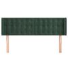 vidaXL Čelo postele so z&aacute;hybmi zelen&yacute; 147x16x78/88 cm zamat