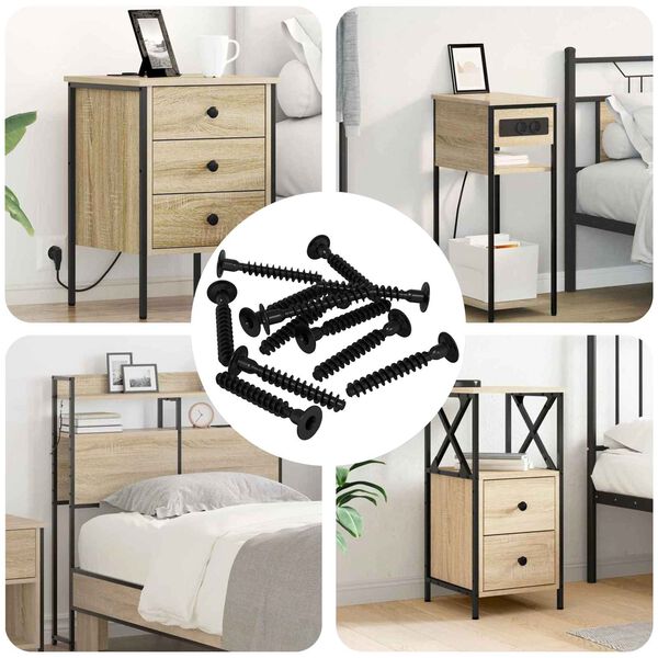 vidaXL Z&aacute;suvkov&aacute; skrutka s hlavou 5143 pcs Čierna Železo