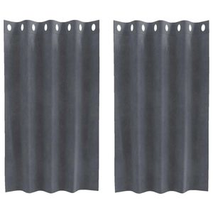 vidaXL Zatemňovacie z&aacute;vesy 2 ks Svetlosiv&aacute; 140 x 140 cm Zamat
