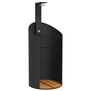 vidaXL Vonkaj&scaron;ia sprcha čierna 100x100x241,5 cm polyratan a ak&aacute;cia