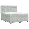 vidaXL Posteľ boxspring s matracom Svetlosiv&aacute; 160 x 200 cm Zamat