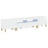 vidaXL 3-dielny LED TV stol&iacute;k DELFT Biela s vysok&yacute;m leskom