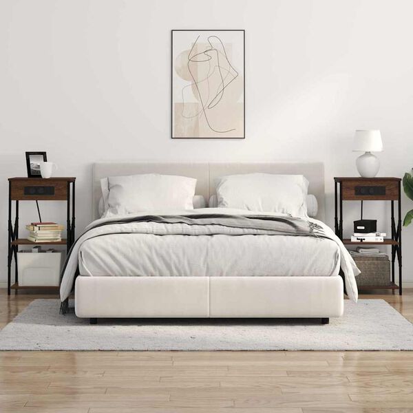 vidaXL Nočn&yacute; stol&iacute;k Hned&yacute; dub 41 x 31 x 76 cm Kompozitn&eacute; drevo