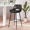 vidaXL Barová stolička sivá umelá koža