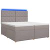 vidaXL Posteľ boxspring s matracom Sivohned&aacute; 200 x 200 cm L&aacute;tka