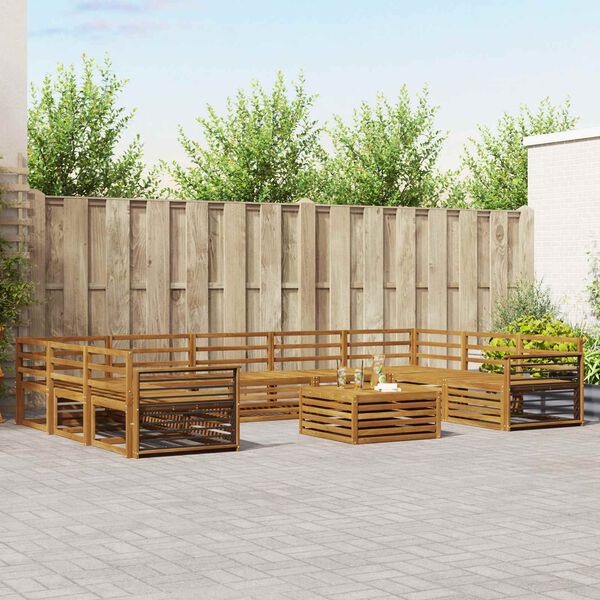 vidaXL S&uacute;pravy pohoviek 10 pcs Pr&iacute;rodn&aacute; Pevn&eacute; ak&aacute;ciov&eacute; drevo