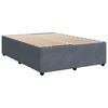 vidaXL Posteľn&yacute; r&aacute;m boxspring s matracom tmavosiv&yacute; 160x200 cm zamat
