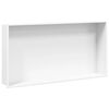 vidaXL V&yacute;klenok do sprchy matn&aacute; biela 32x32x9 cm nerezov&aacute; oceľ