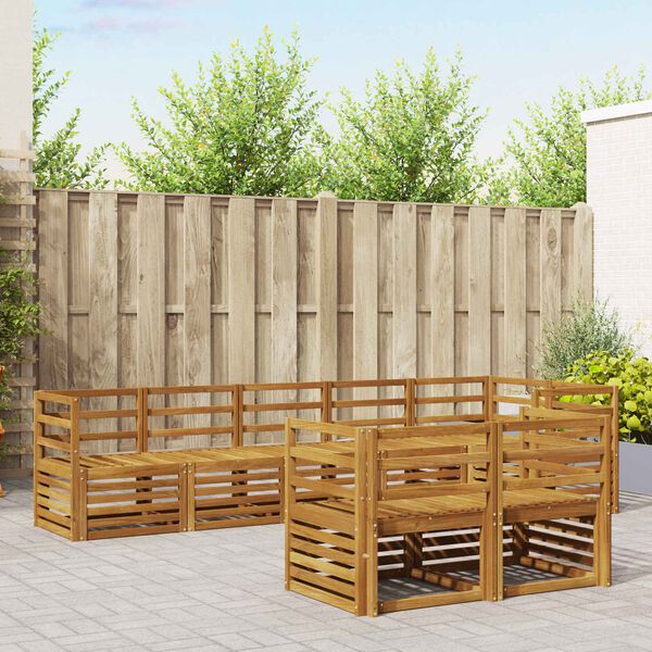 vidaXL S&uacute;pravy pohoviek 8 pcs Pr&iacute;rodn&aacute; Pevn&eacute; ak&aacute;ciov&eacute; drevo