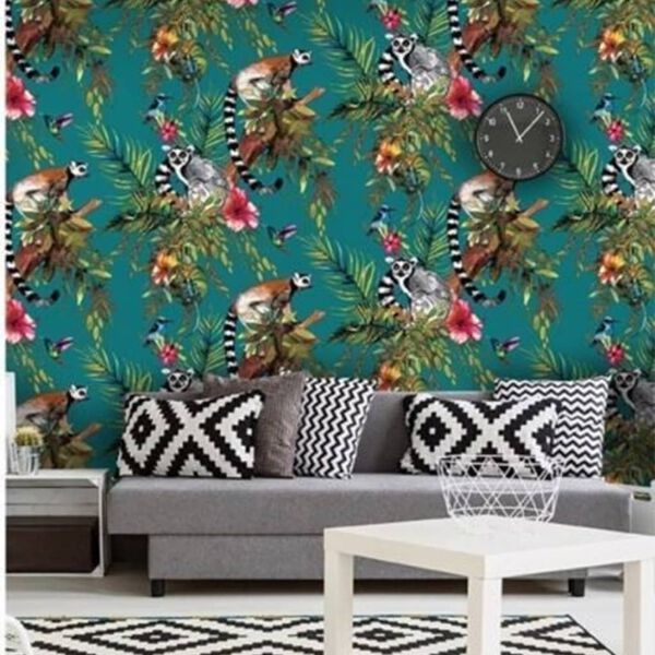 DUTCH WALLCOVERINGS Tapeta zelená lemur 12402