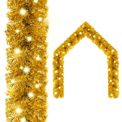 vidaXL Vianočná girlanda s LED svetielkami 20 m zlatá