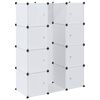 vidaXL Modul&aacute;rna skrinka s 9 priečinkami 109x36,5x143 cm, biela