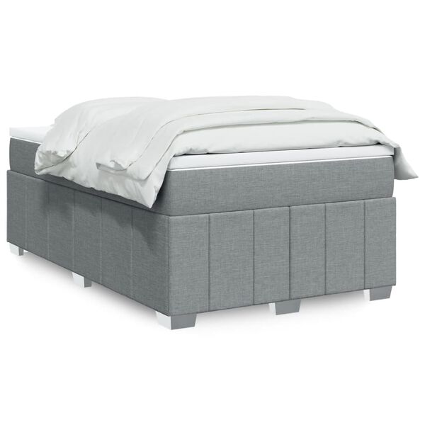 vidaXL Boxspring posteľ s matracom bledosiv&aacute; 120x190 cm l&aacute;tka