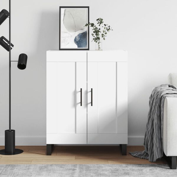 vidaXL Komoda biela 69,5x34x90 cm kompozitn&eacute; drevo