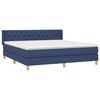 vidaXL Posteľn&yacute; r&aacute;m boxspring s matracom modr&yacute; 160x200 cm l&aacute;tka