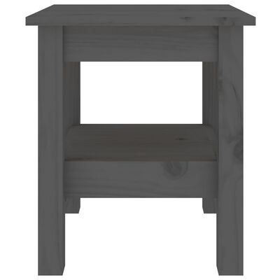 vidaXL Konferenčný stolík sivý 35x35x40 cm borovicový masív