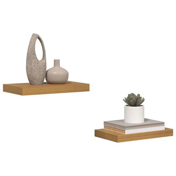 vidaXL Stenn&aacute; polica 2 pcs B&eacute;žov&aacute; 40 x 23,5 x 4 cm Kompozitn&eacute; drevo