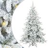 vidaXL Umel&yacute; Skl&aacute;pac&iacute; Vianočn&yacute; Stromček Biela 240 cm PVC a oceľ