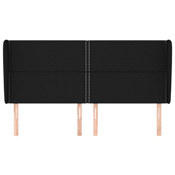 vidaXL Čelo postele so z&aacute;hybmi čierne 163x23x118/128 cm l&aacute;tka