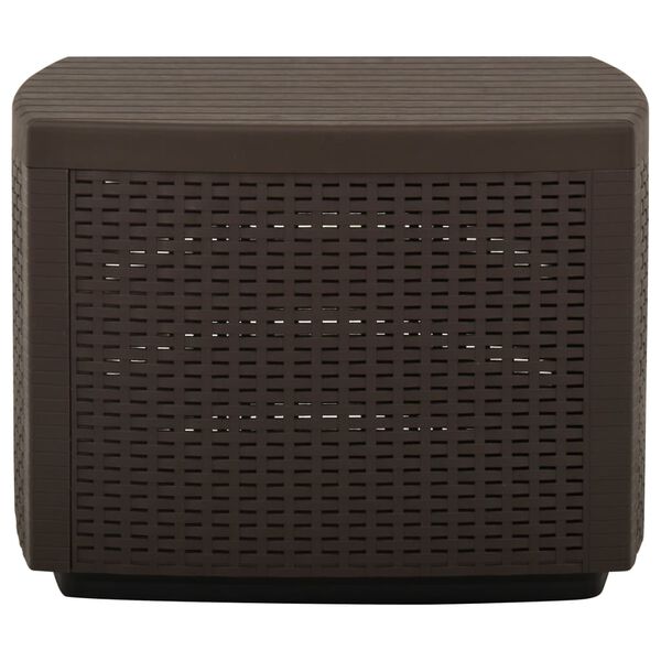 vidaXL Záhradný stôl farba kávy moka 53x53x40 cm plast