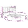 vidaXL Posteľný rám, drevený masív 135x190 cm, dvojlôžko