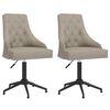 vidaXL Otočné jedálenské stoličky 2 ks bledosivé zamatové