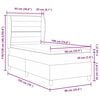 vidaXL Boxspring posteľ s matracom tmavo&scaron;ed&aacute; 90x190 cm Čierna l&aacute;tka