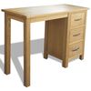 vidaXL P&iacute;sac&iacute; st&ocirc;l s 3 z&aacute;suvkami 106x40x75 cm, dubov&yacute; mas&iacute;v
